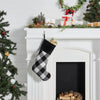 Annie Black Check Stocking 12x20 - The Village Country Store