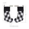 Annie Black Check Stocking 12x20 - The Village Country Store