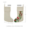 Seasons Crest Stocking Cardinal Holly Stocking 11x18