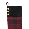 Cumberland Red Black Plaid Stocking 12x20 - The Village Country Store