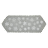 Yuletide Burlap Dove Grey Snowflake Runner 8x24 - The Village Country Store 