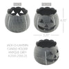 Seasons Crest Tealight Candle Holder Jack-O-Lantern Candle Holder Antique Grey 4.25x5.25x5.25