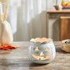 Seasons Crest Tealight Candle Holder Jack-O-Lantern Candle Holder Antique White 4.25x5.25x5.25