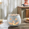 Seasons Crest Tealight Candle Holder Jack-O-Lantern Candle Holder Antique White 6.25x7.5x7.5