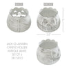 Seasons Crest Tealight Candle Holder Jack-O-Lantern Candle Holder Antique White Set of 3 - 3x3.5x3.5