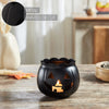 Seasons Crest Tealight Candle Holder Jack-O-Lantern Candle Holder Black 4.25x5.25x5.25