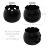 Seasons Crest Tealight Candle Holder Jack-O-Lantern Candle Holder Black 4.25x5.25x5.25