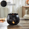 Seasons Crest Tealight Candle Holder Jack-O-Lantern Candle Holder Black 6.25x7.5x7.5
