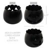 Seasons Crest Tealight Candle Holder Jack-O-Lantern Candle Holder Black 6.25x7.5x7.5