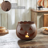 Seasons Crest Tealight Candle Holder Jack-O-Lantern Candle Holder Bronze 6.25x7.5x7.5