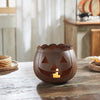Seasons Crest Tealight Candle Holder Jack-O-Lantern Candle Holder Bronze 6.25x7.5x7.5