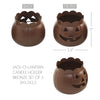 Seasons Crest Tealight Candle Holder Jack-O-Lantern Candle Holder Bronze Set of 3 - 3x3.5x3.5