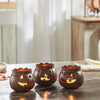 Seasons Crest Tealight Candle Holder Jack-O-Lantern Candle Holder Bronze Set of 3 - 3x3.5x3.5