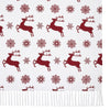 Scandia Snowflake Red White Woven Throw 50x60 - The Village Country Store 