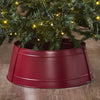 Seasons Crest Tree Collar Christmas Tree Collar Metal Burgundy 8x20x20