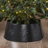 Snowflake Christmas Tree Collar Metal Charcoal 8x20x20 - The Village Country Store 