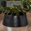 Snowflake Christmas Tree Collar Metal Charcoal 8x20x20 - The Village Country Store 