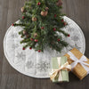 Yuletide Burlap Antique White Snowflake Tree Skirt 24 - The Village Country Store