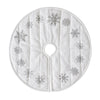 Yuletide Burlap Antique White Snowflake Tree Skirt 24 - The Village Country Store