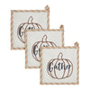 Bountifall Pumpkin Gather Trivet Set of 3 8x8 - The Village Country Store