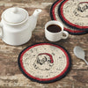 Seasons Crest Trivet Jolly Ole Santa Jute Trivet 8 inch Diameter Set of 3