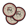 Seasons Crest Trivet Jolly Ole Santa Jute Trivet 8 inch Diameter Set of 3