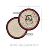 Seasons Crest Trivet Jolly Ole Santa Jute Trivet 8 inch Diameter Set of 3