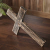 Seasons Crest Wall Hanging Distressed Grey FAITH Wooden Cross 18x12