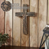 Seasons Crest Wall Hanging Distressed Grey FAITH Wooden Cross 18x12