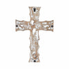 Seasons Crest Wall Hanging Natural & Distressed White Wooden Cross Wall Hanging 18x12