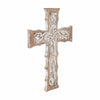 Seasons Crest Wall Hanging Natural & Distressed White Wooden Cross Wall Hanging 18x12
