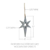 Seasons Crest Wall Hanging Northern Yule Distressed Grey Wooden Star 12x8x0.75