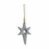 Seasons Crest Wall Hanging Northern Yule Distressed Grey Wooden Star 8x6x0.75