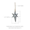 Seasons Crest Wall Hanging Northern Yule Distressed Grey Wooden Star 8x6x0.75