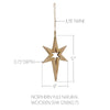 Seasons Crest Wall Hanging Northern Yule Natural Wooden Star 12x8x0.75