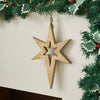 Seasons Crest Wall Hanging Northern Yule Natural Wooden Star 12x8x0.75