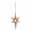Seasons Crest Wall Hanging Northern Yule Natural Wooden Star 12x8x0.75