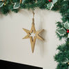 Seasons Crest Wall Hanging Northern Yule Natural Wooden Star 8x6x0.75