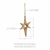 Seasons Crest Wall Hanging Northern Yule Natural Wooden Star 8x6x0.75