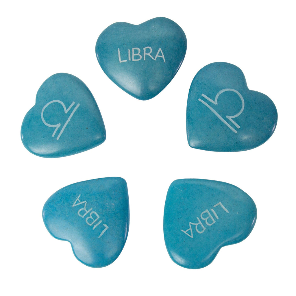 Zodiac Soapstone Hearts, Pack of 5: LIBRA - The Village Country Store