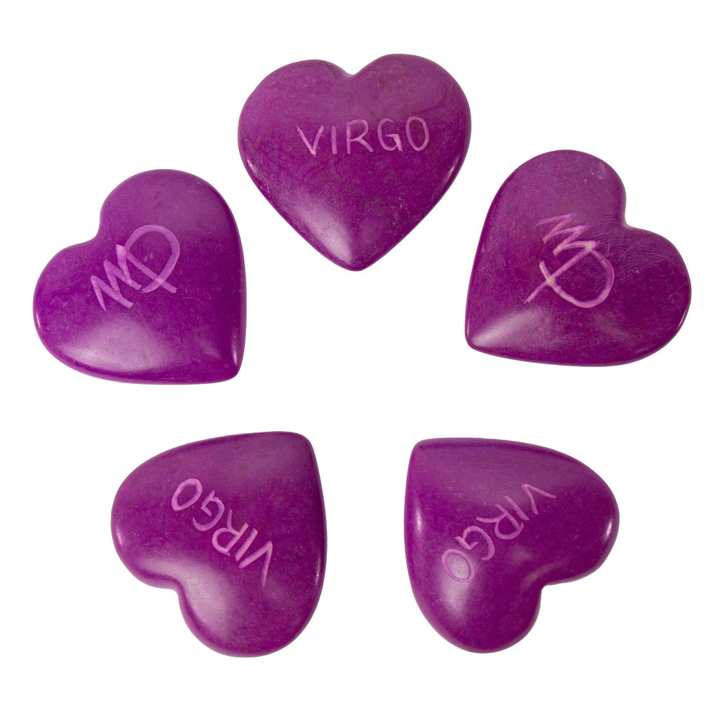 SMOLArt Home Zodiac Soapstone Hearts, Pack of 5: VIRGO