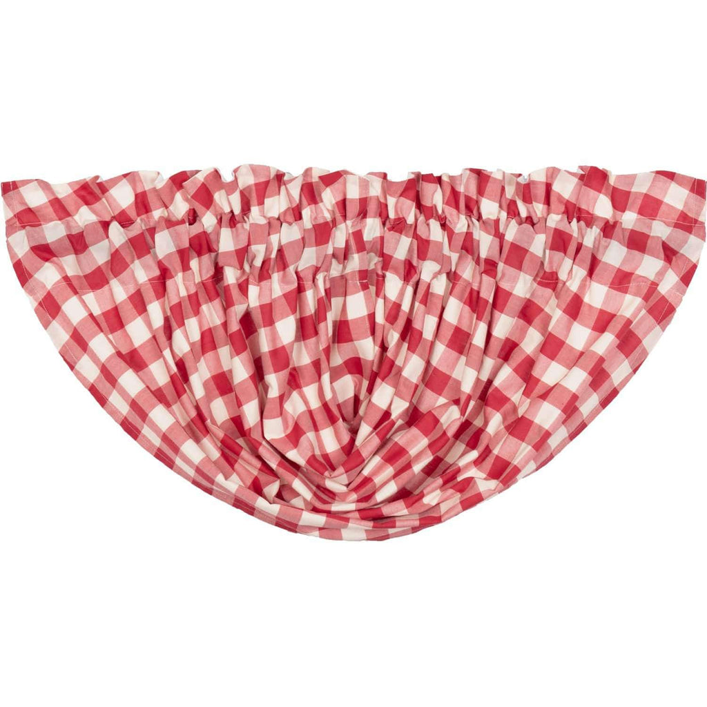 Annie Buffalo Red Check Balloon Valance 15x60 - The Village Country Store