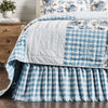 Annie Buffalo Blue Check King Bed Skirt 78x80x16 - The Village Country Store 