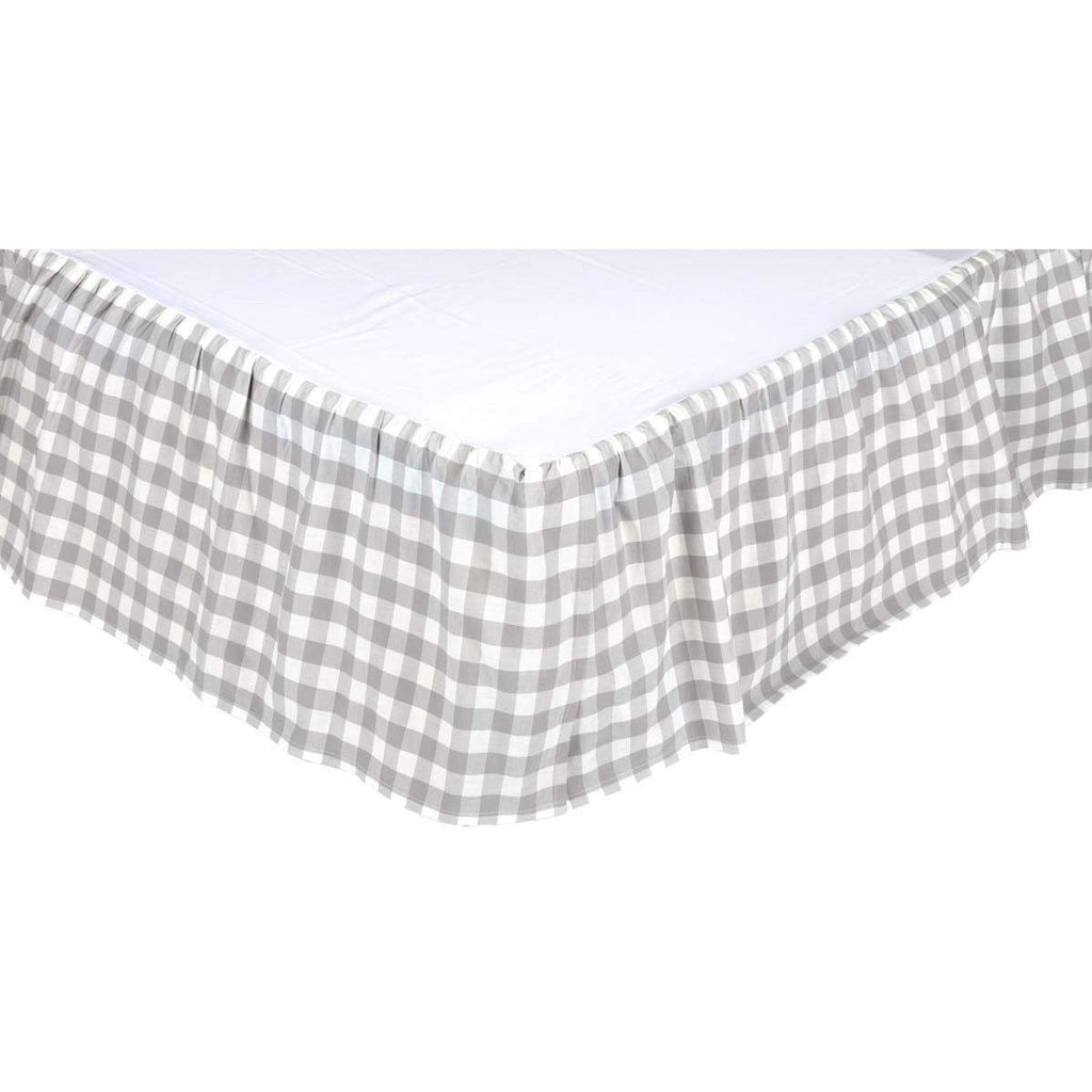 April & Olive Bed Skirt Annie Buffalo Grey Check Twin Bed Skirt 39x76x16