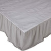 Burlap Dove Grey Ruffled King Bed Skirt 78x80x16 - The Village Country Store