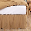 April & Olive Bed Skirt Burlap Natural Ruffled Twin Bed Skirt 39x76x16