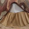 April & Olive Bed Skirt Burlap Vintage Ruffled King Bed Skirt 78x80x16