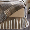 April & Olive Bed Skirt Sawyer Mill Charcoal Queen Bed Skirt 60x80x16