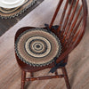 Sawyer Mill Charcoal Creme Jute Chair Pad 15 inch Diameter - The Village Country Store 