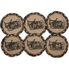 Sawyer Mill Charcoal Plow Jute Coaster Set of 6 - The Village Country Store 